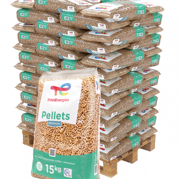 Totalenergies  Palette – granulés de bois – 66 sacs de 15 kg