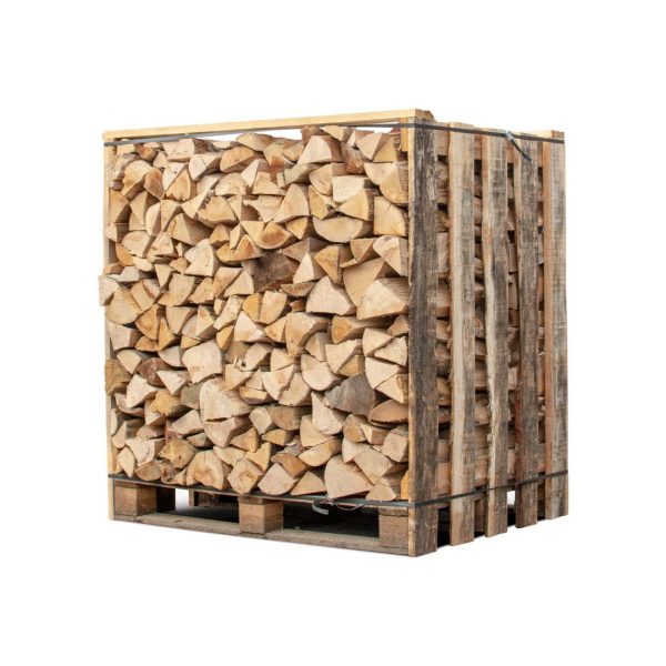 LE BOUSCATIER Box 1,50 stères de 30cm bois de chauffage - palette de bois coupé fendu de 1,05m3 chêne / hêtre / Châtaigniers