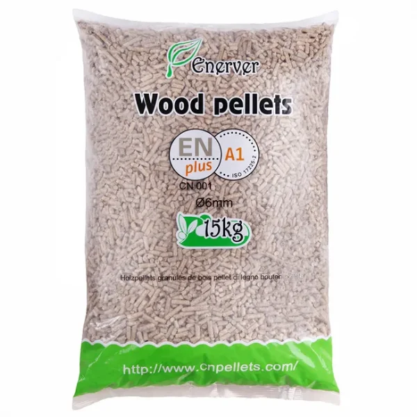ENERVER WOOD PELLETS - Granulés de bois sac 15 KG - X20 Sacs - 300KG